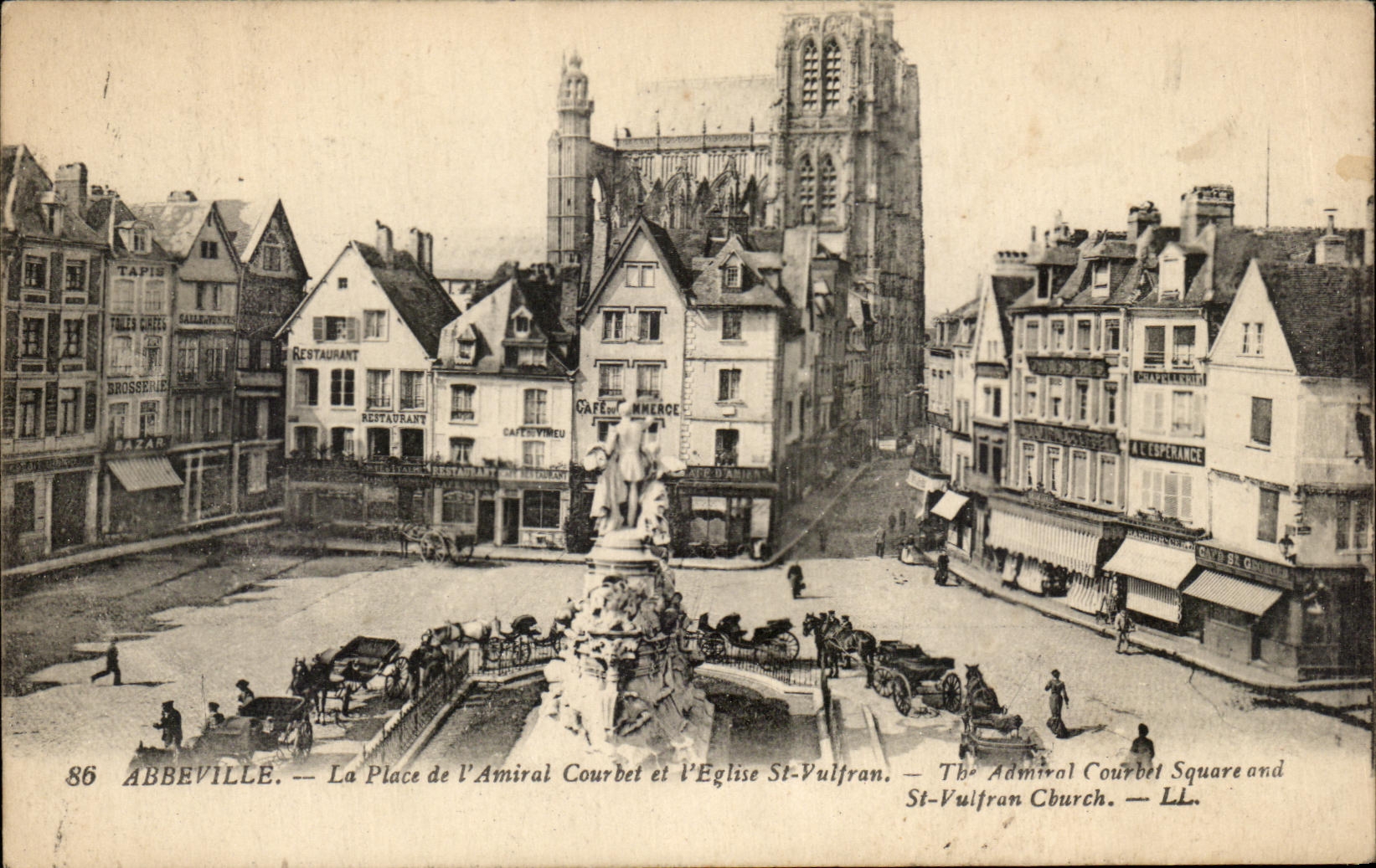 CPA Abbeville the place of the Admiral Courbet and the Church St vulfran