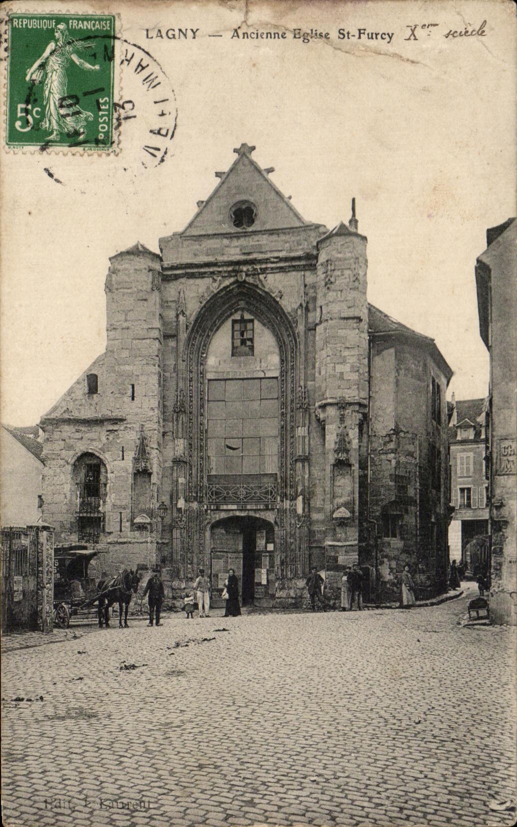St viejo Furcy de la iglesia de CPA Lagny