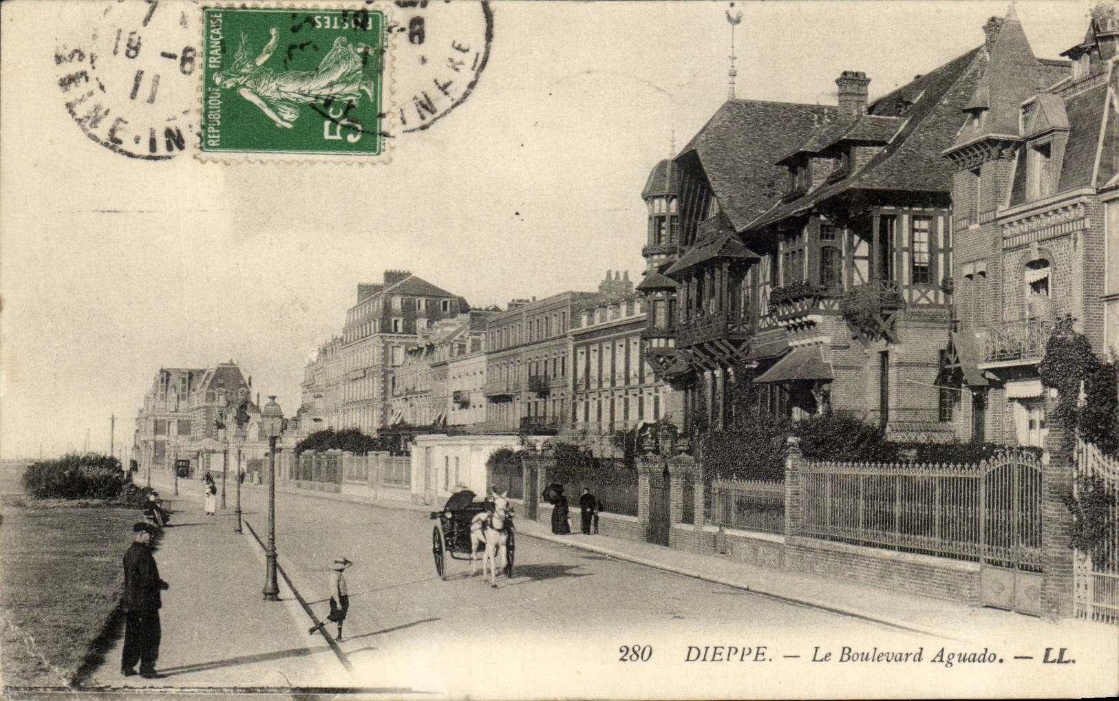CPA Dieppe el bulevar de Aguado