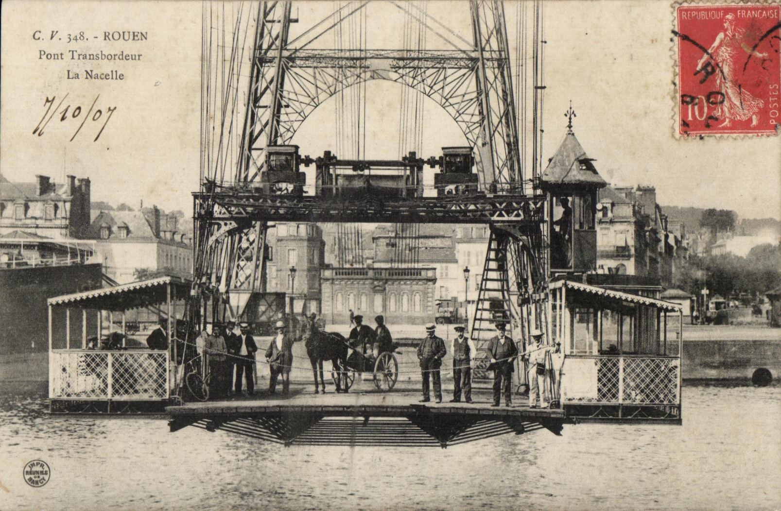 CPA Rouen Tranbordeur Bridge the Nacelle