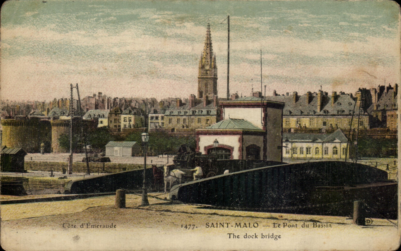 CPA Saint Malo the Bridge of the Basin The Dock bridge
