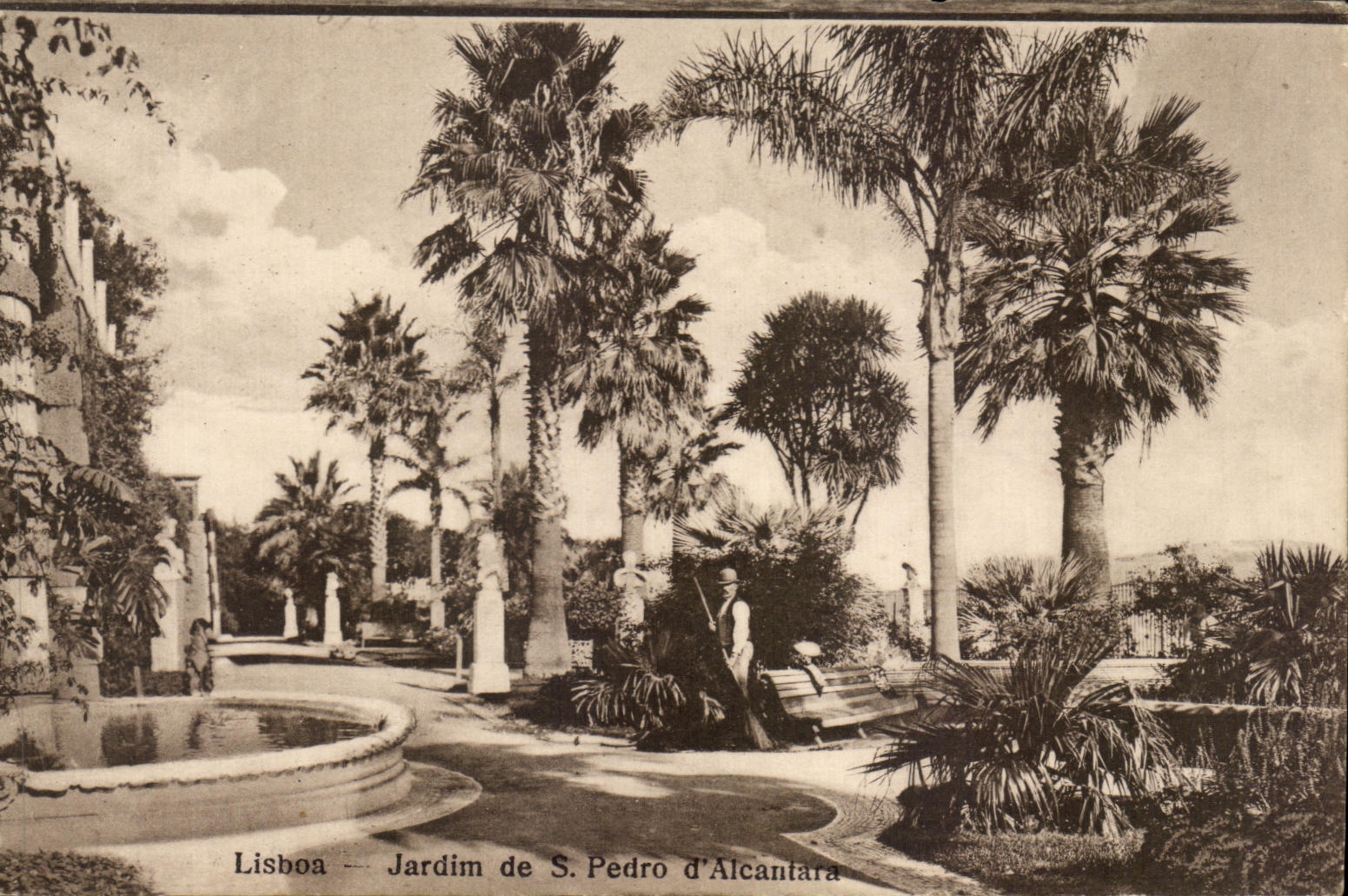 CPA Lisboa Jardin de S Pedro d'Aicantara