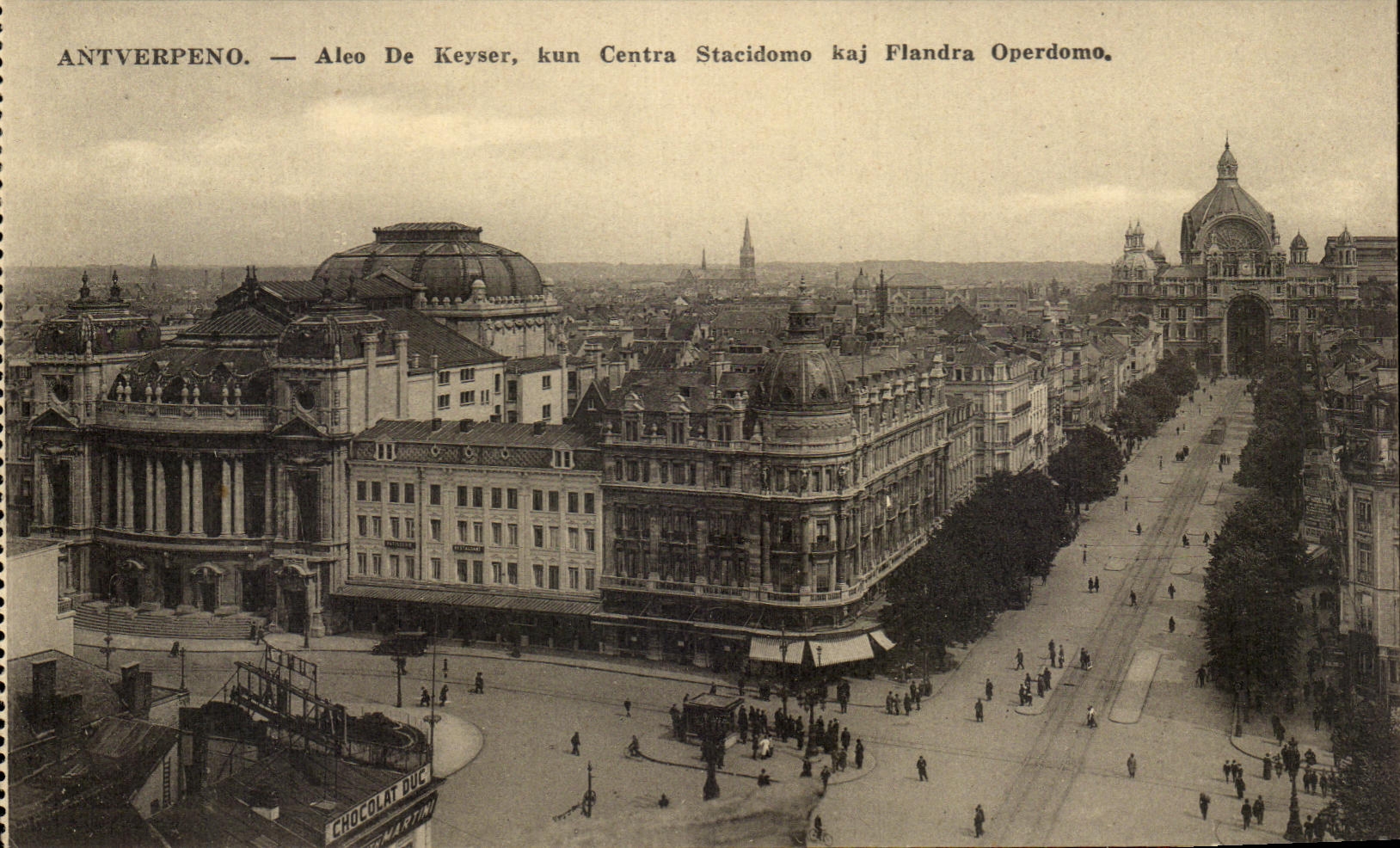 CPA Antverpeno Aleo De Keyer Centered Stacidomo Kaj Flandra Operdomo