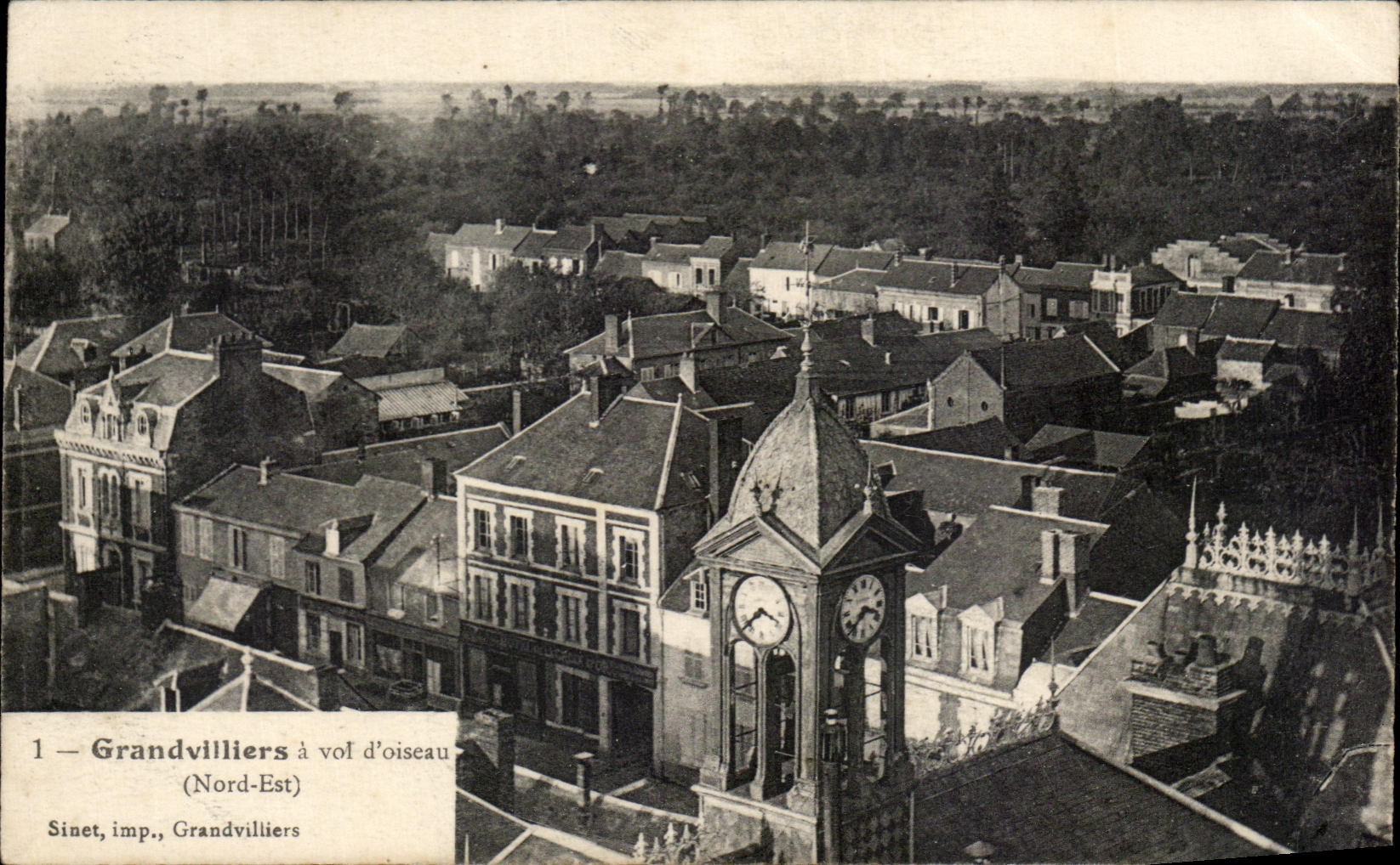 CPA Grandvilliers a vol d oiseau Sinet imp Grandvilliers