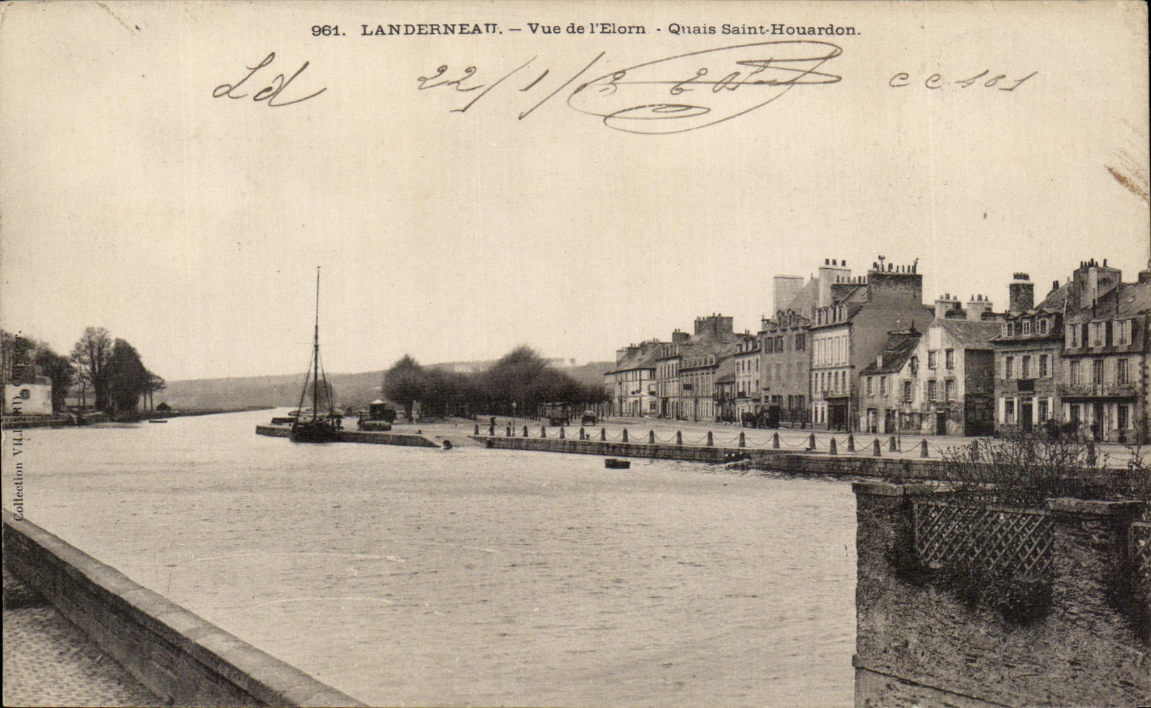 CPA Landerneau Vue De l'Elorn Quais Saint Houardon