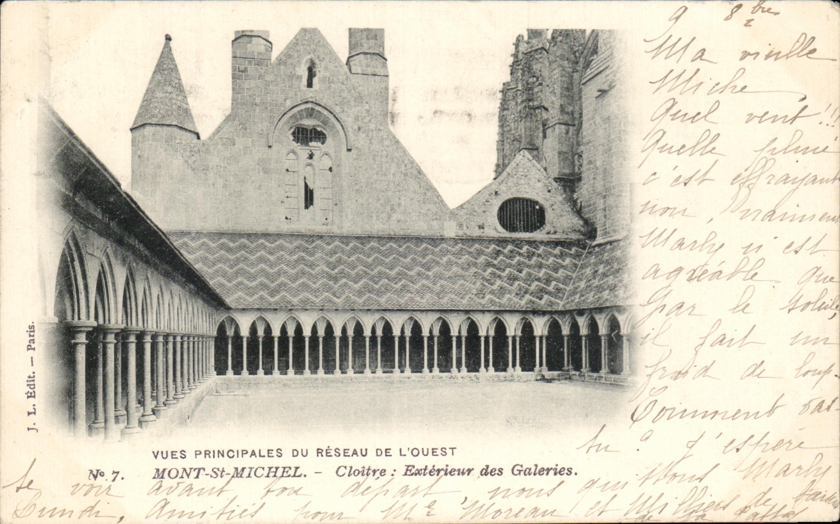CPA Mont St Michel Cloitre Vues Principales Du Reseau
