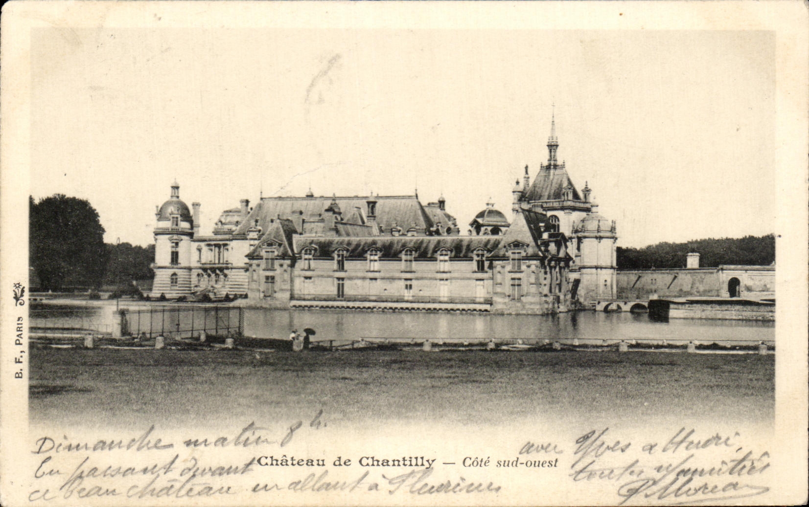 CPA Chateau de Chantilly Cote sud ouest