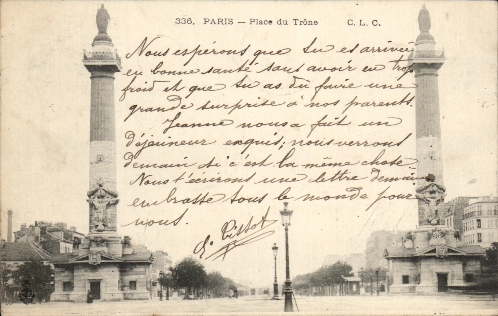 CPA Paris Places Throne