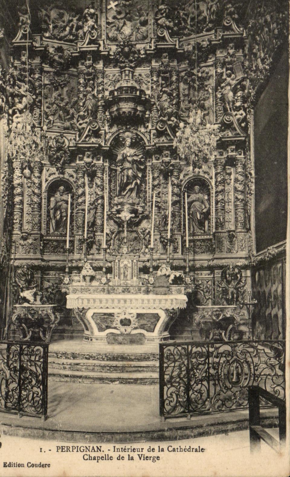 CPA Perpignan Interieur de la Cathedrale Chapelle de la Vierge