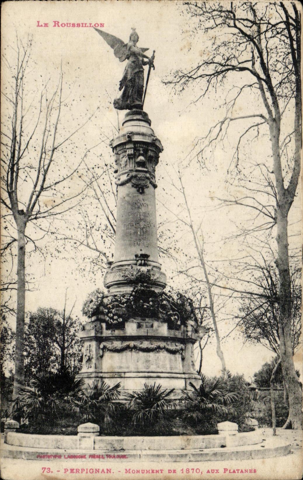 CPA Perpignan Monument De 1870 Aux Platanes