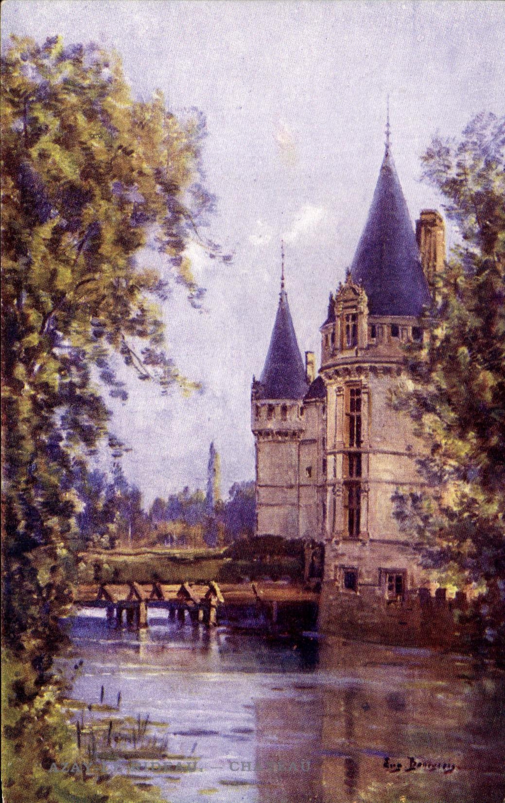 Castillo D Azay de CPA el renacimiento de la cortina