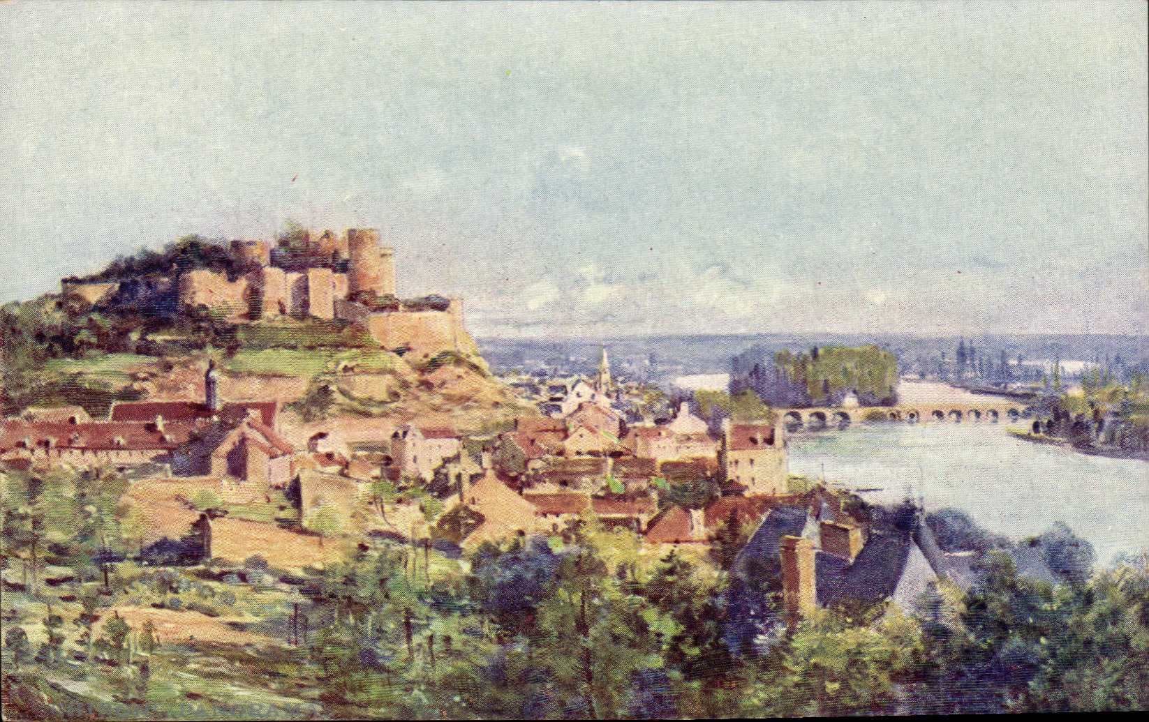 CPA Sites of France per Middle-class man Keep De Chinon