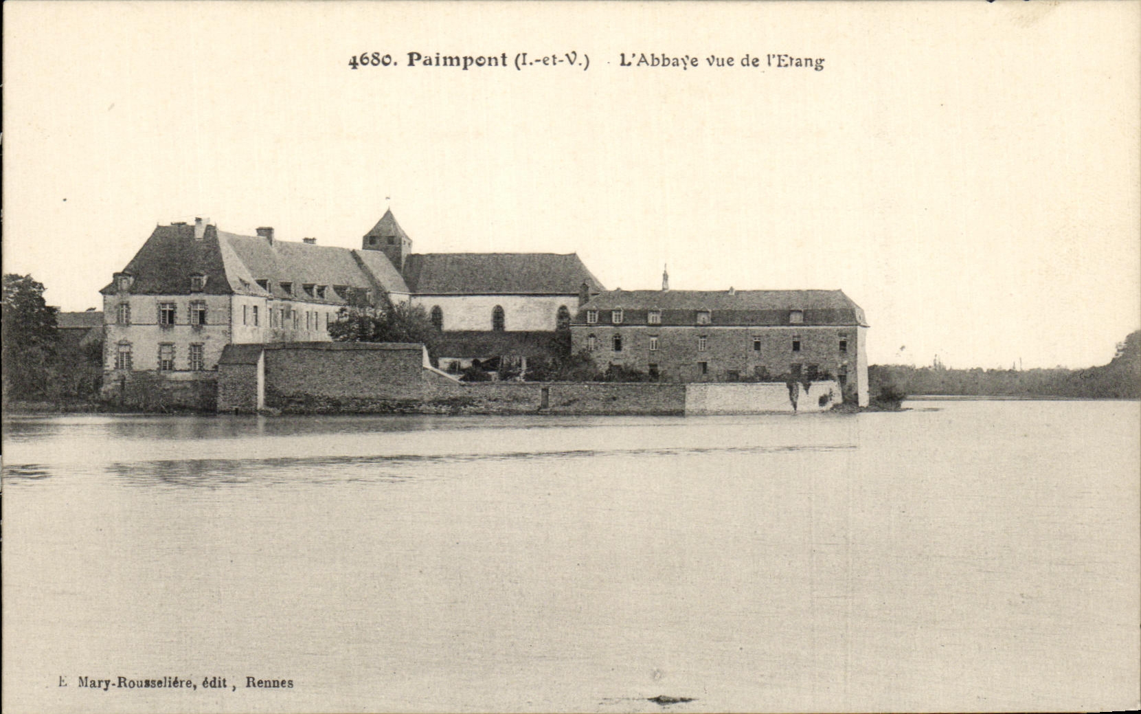 CPA Paimpont the Abbey seen of Erang