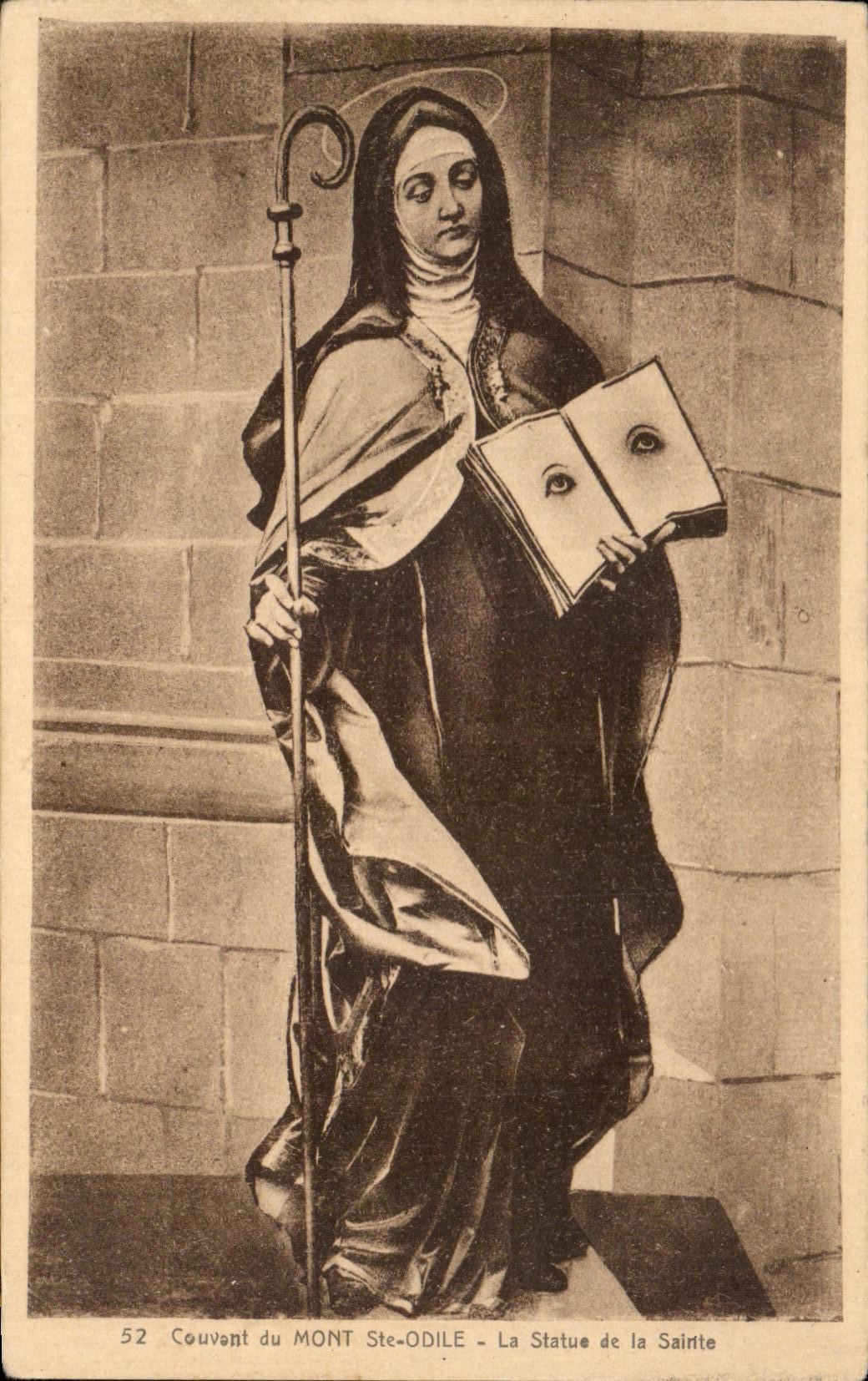 CPA Couvent du Mont Ste Odile La Statue de la Sainte