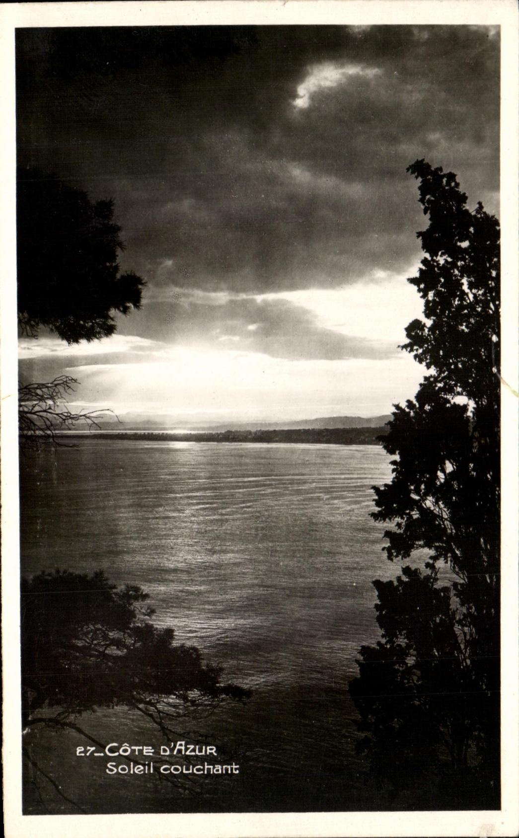 CPA Cote d'azur Soleil couchant