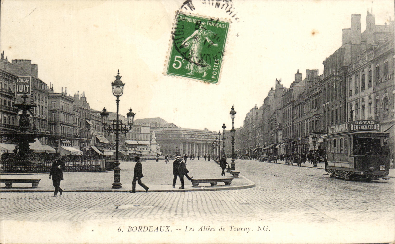 CPA Bordeaux Les Allees de Tourny Tramway