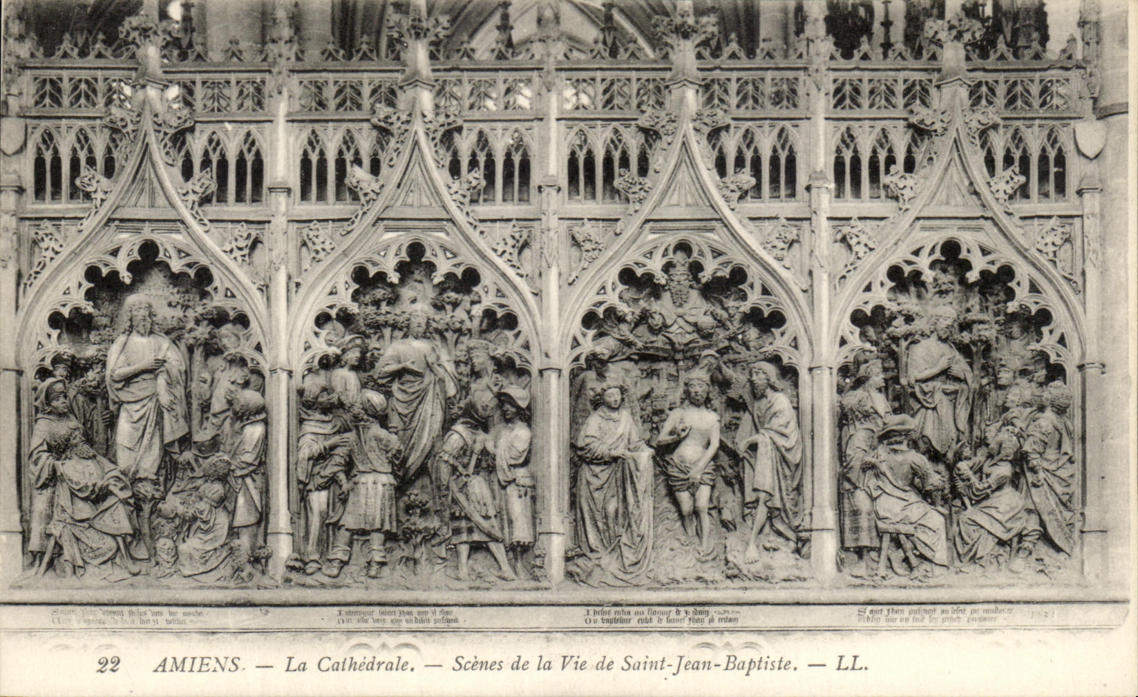 CPA Amiens La Cathedrale Scenes De La Vie De Saint Jean Baptiste
