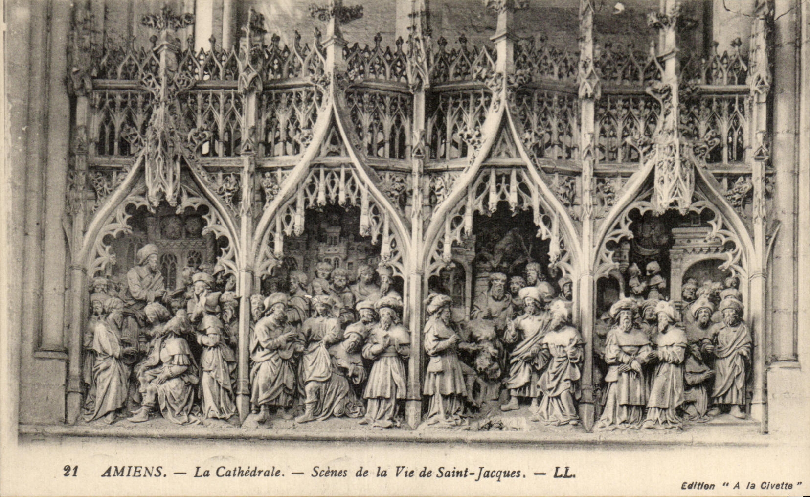 CPA Amiens La Cathedrale Scenes De La Vie De Saint JAcques