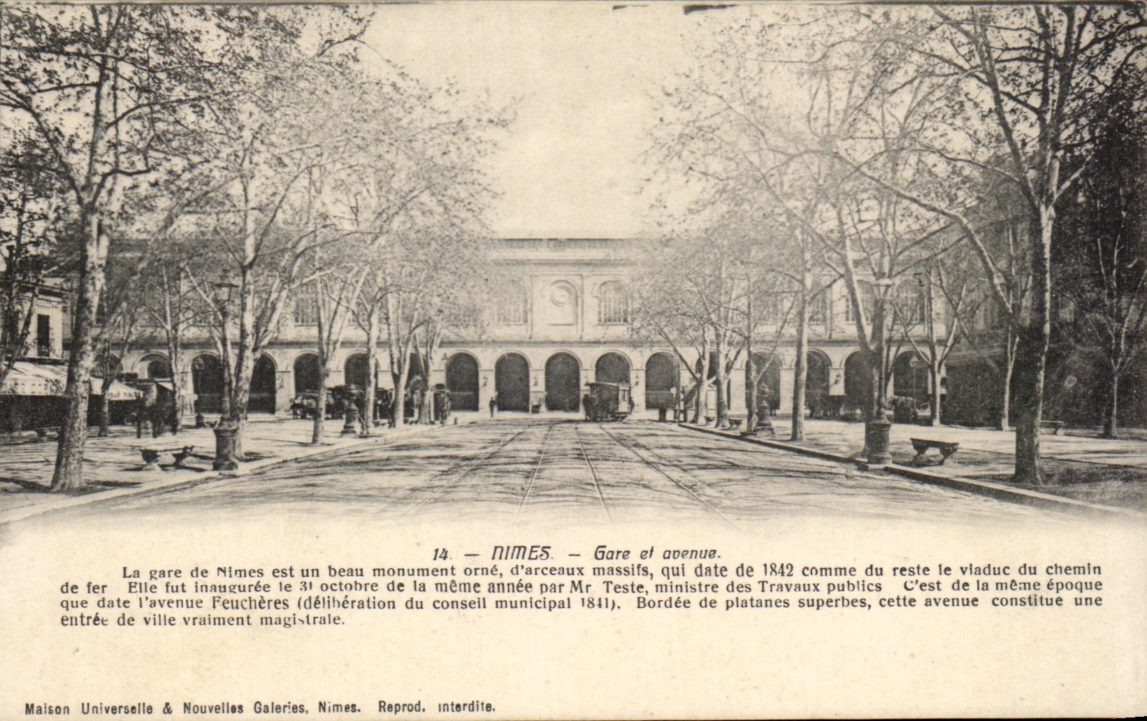 CPA Nimes Gare Et Avenue 