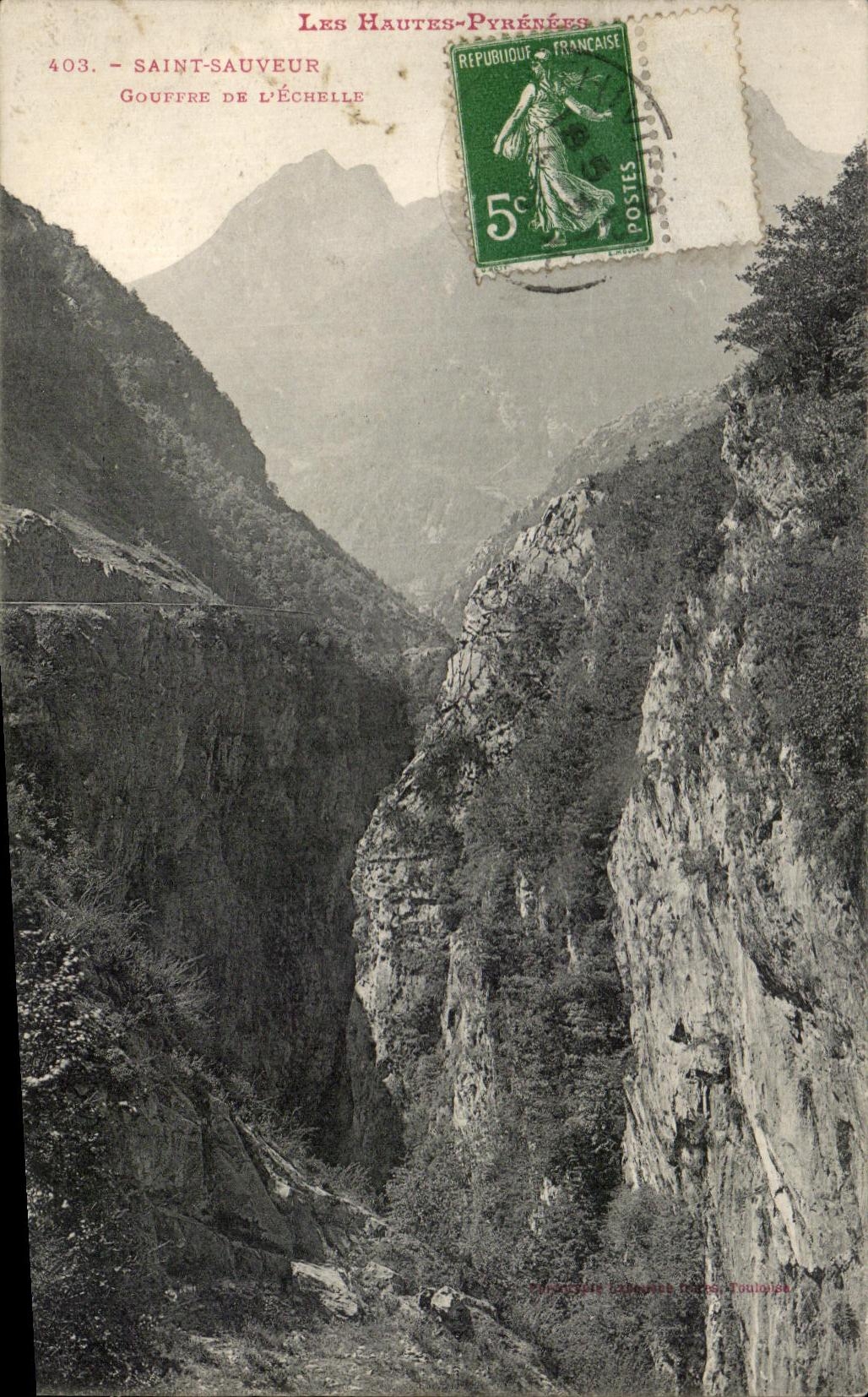 CPA the High Pyrenees Saint Saver Pit of the scale