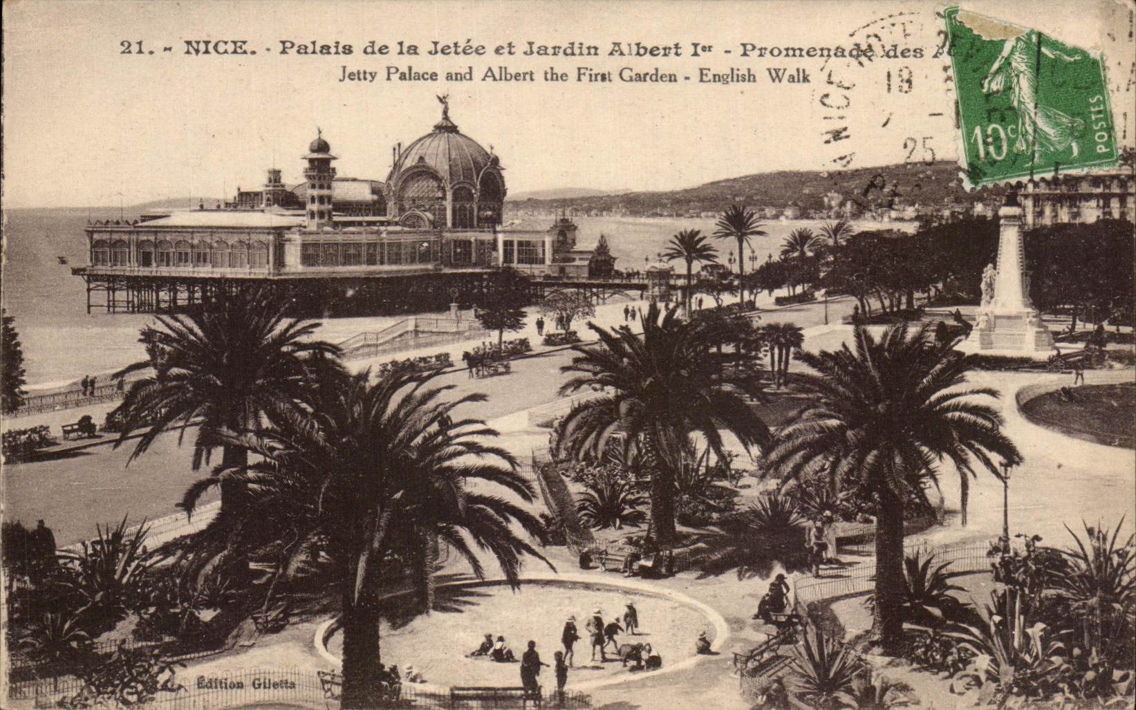 Paladar de CPA Niza del embarcadero y de Garden Albert 1r