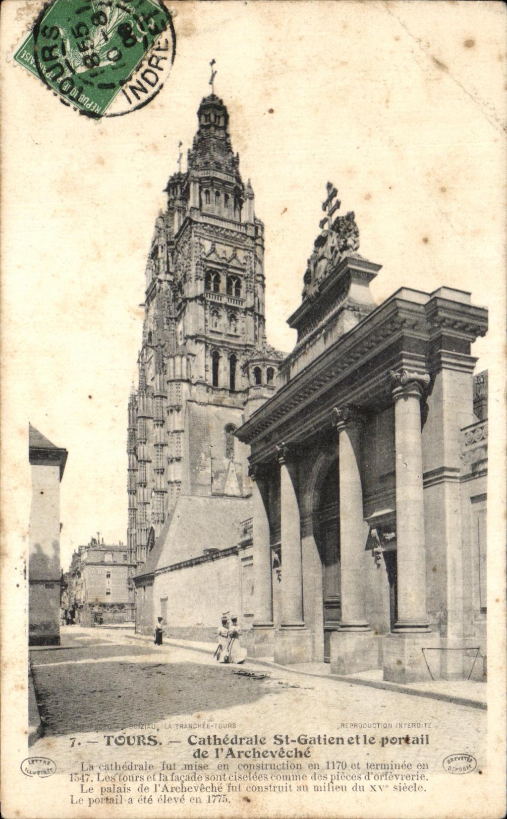 CPA Tours Cathedral St Gatien and the Gate of the Archbishop's palace