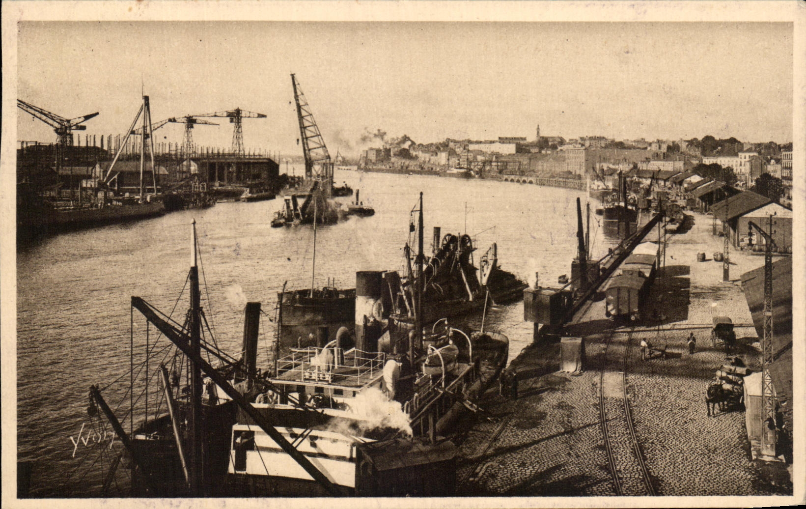 CPA Nantes the Port the Quays Boats