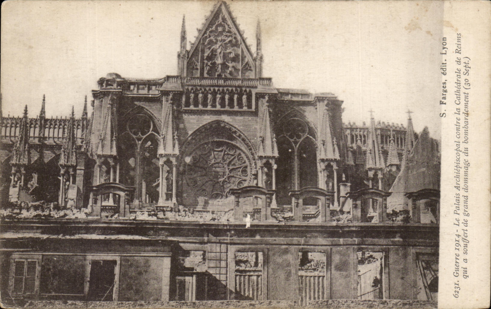 CPA War the Archiepiseapal Palate Against the Cathedral Of Rheims