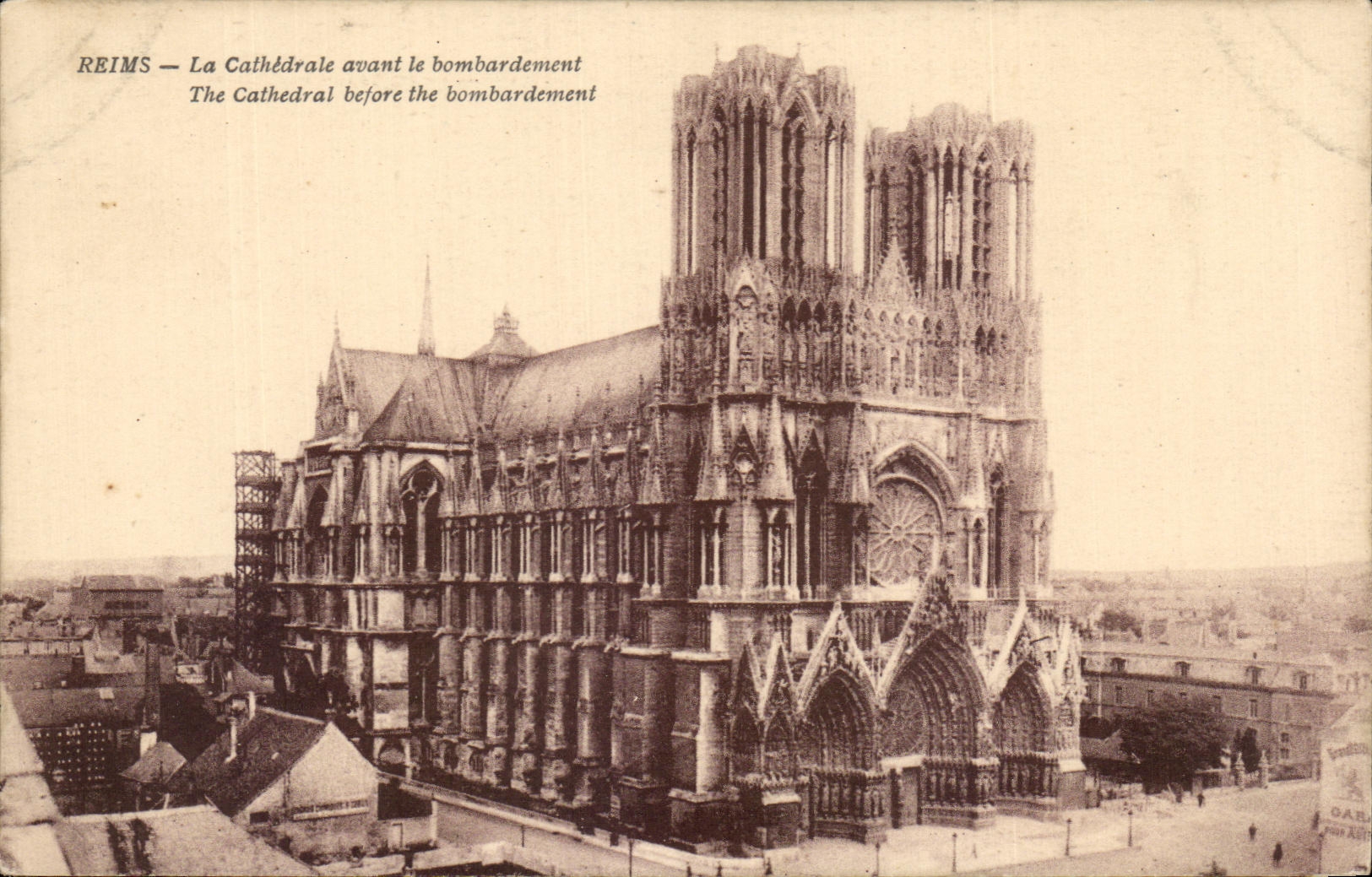 CPA Rheims the Cathedral Before the Bombardment