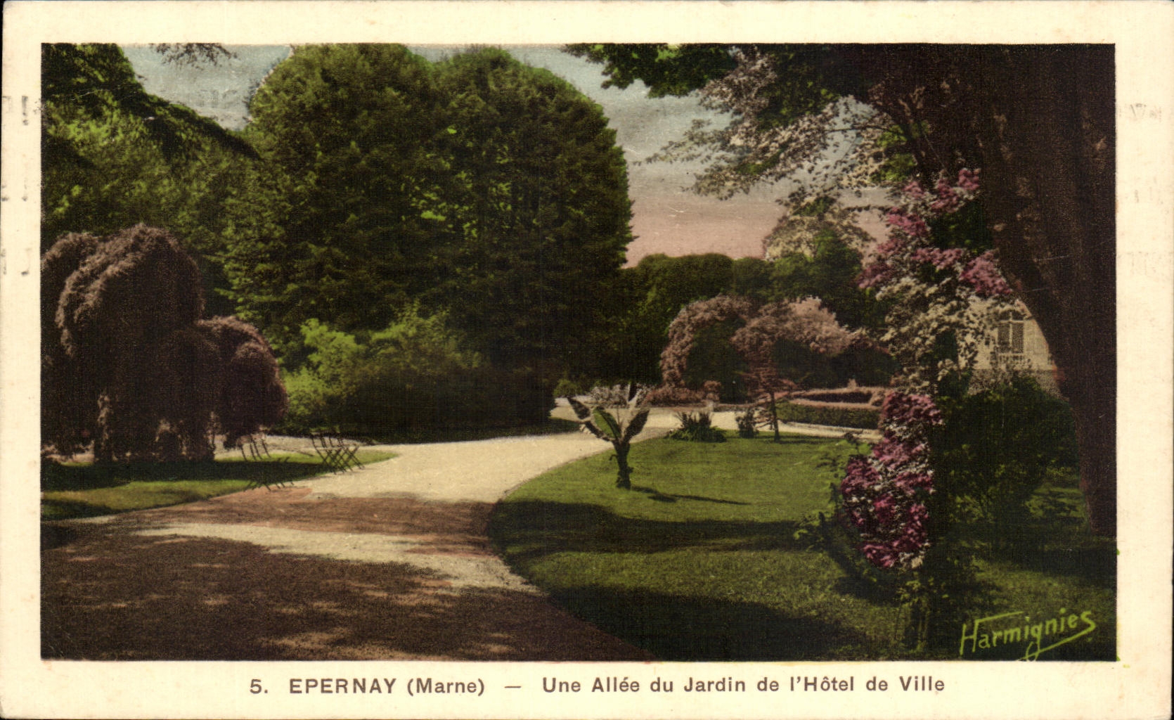 CPA Epernay Allee Of the Garden of the Town hall