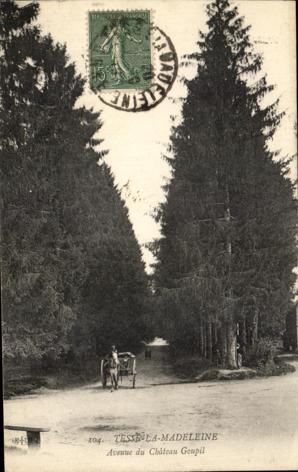 CPA Tesse the Madeleine Auenue Of the Goupil Castle