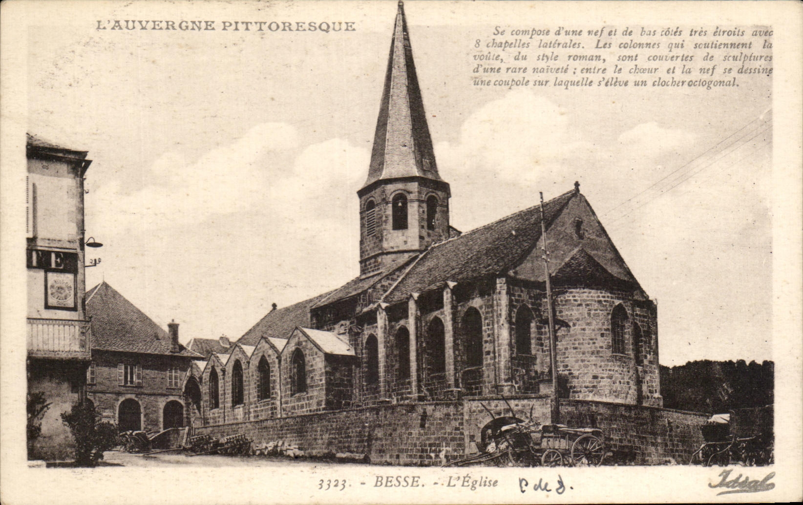 CPA Picturesque Auvergne Besse the church