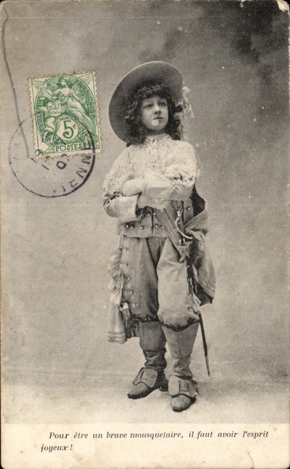 CPA Pour etre un Brave Mousquetaire Enfant