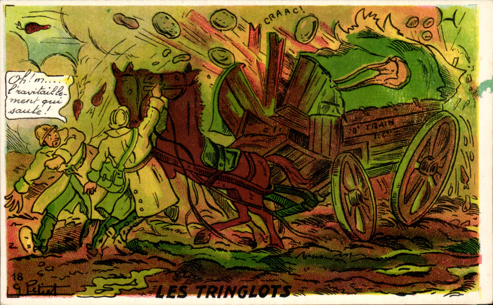 CPA Tringlots Militaria