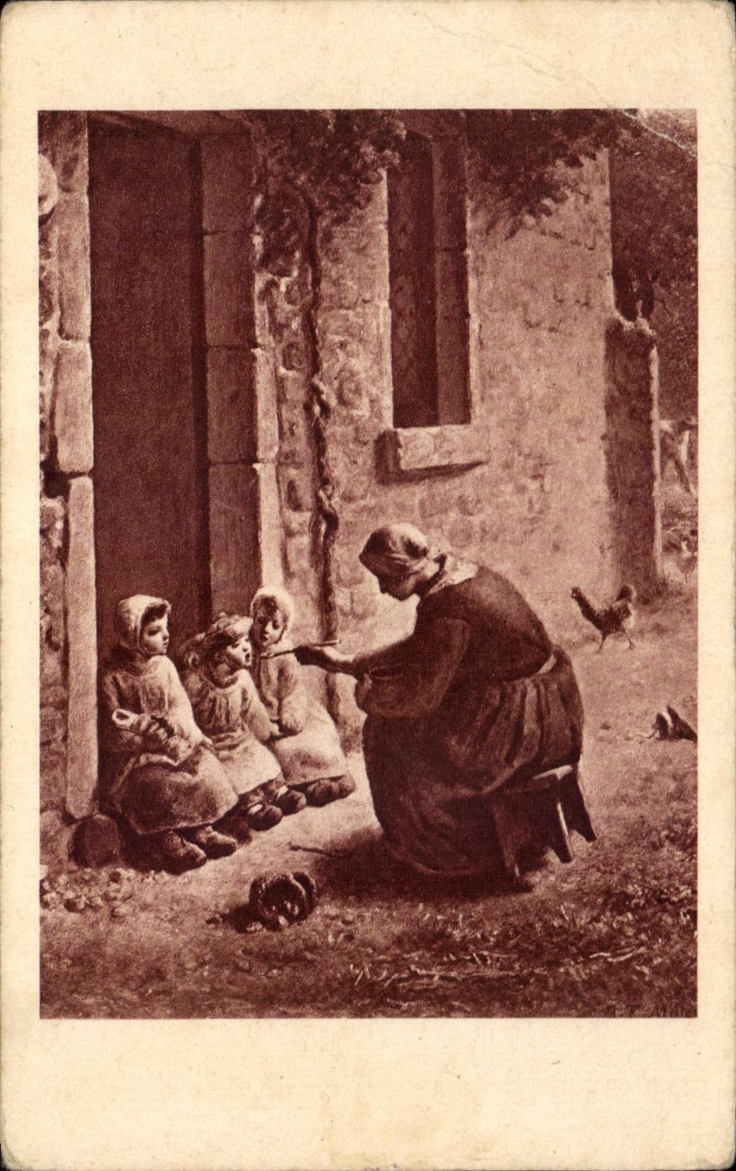 CPA Femme et enfants