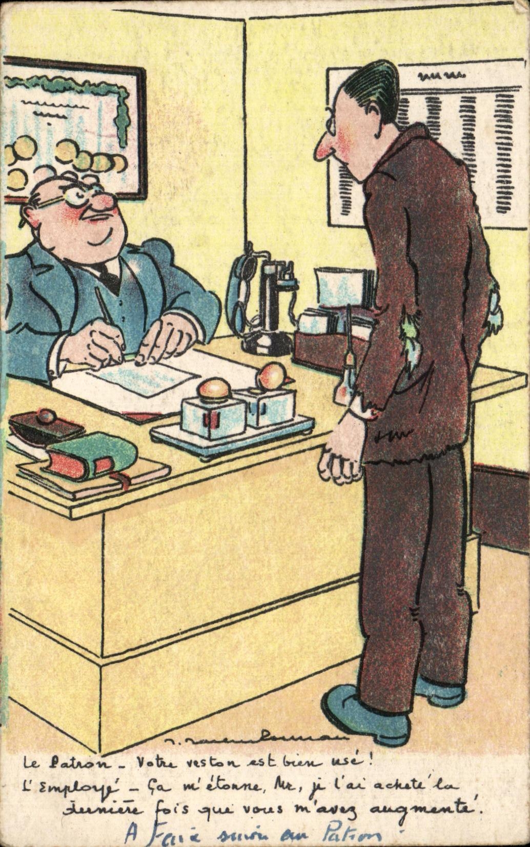 CPA Humour Le patron 