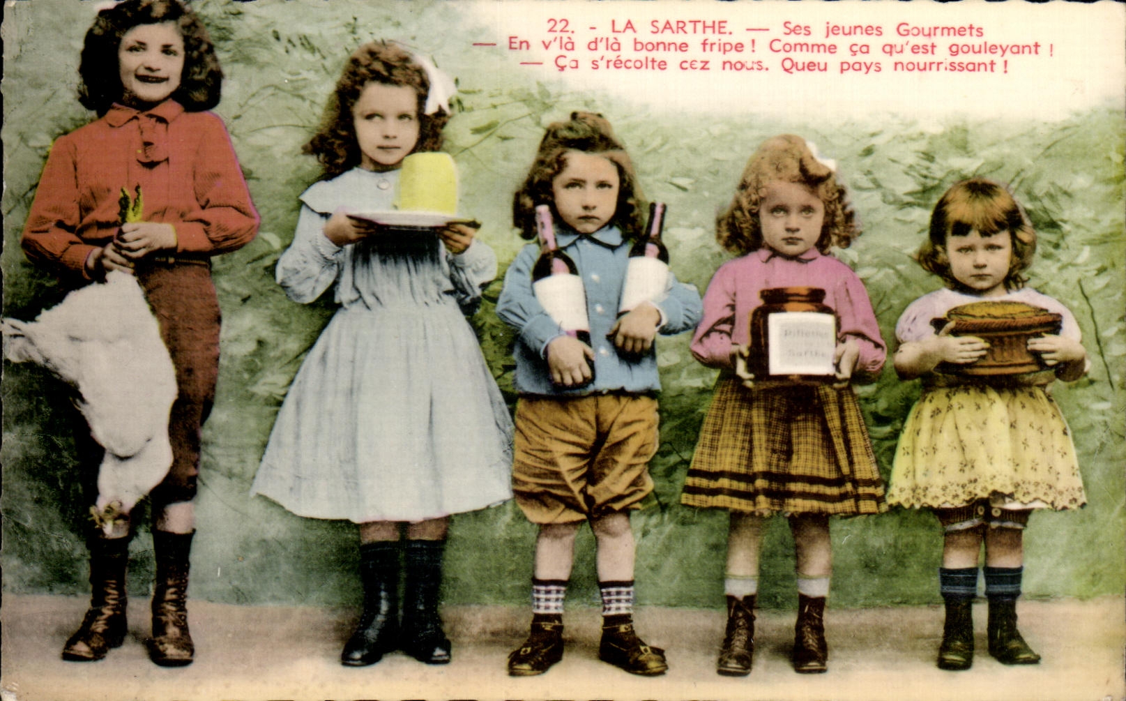 CPA La Sarthe Ses jeunes Gourmets enfant