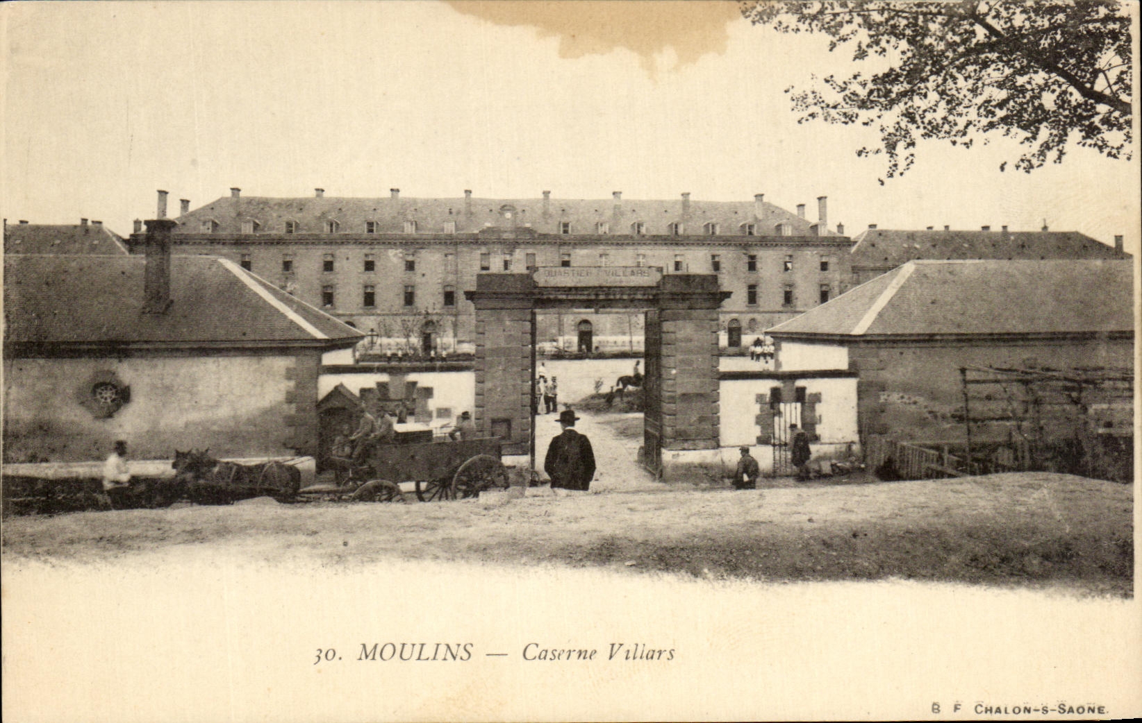 CPA Moulins Barracks Villars Militaria
