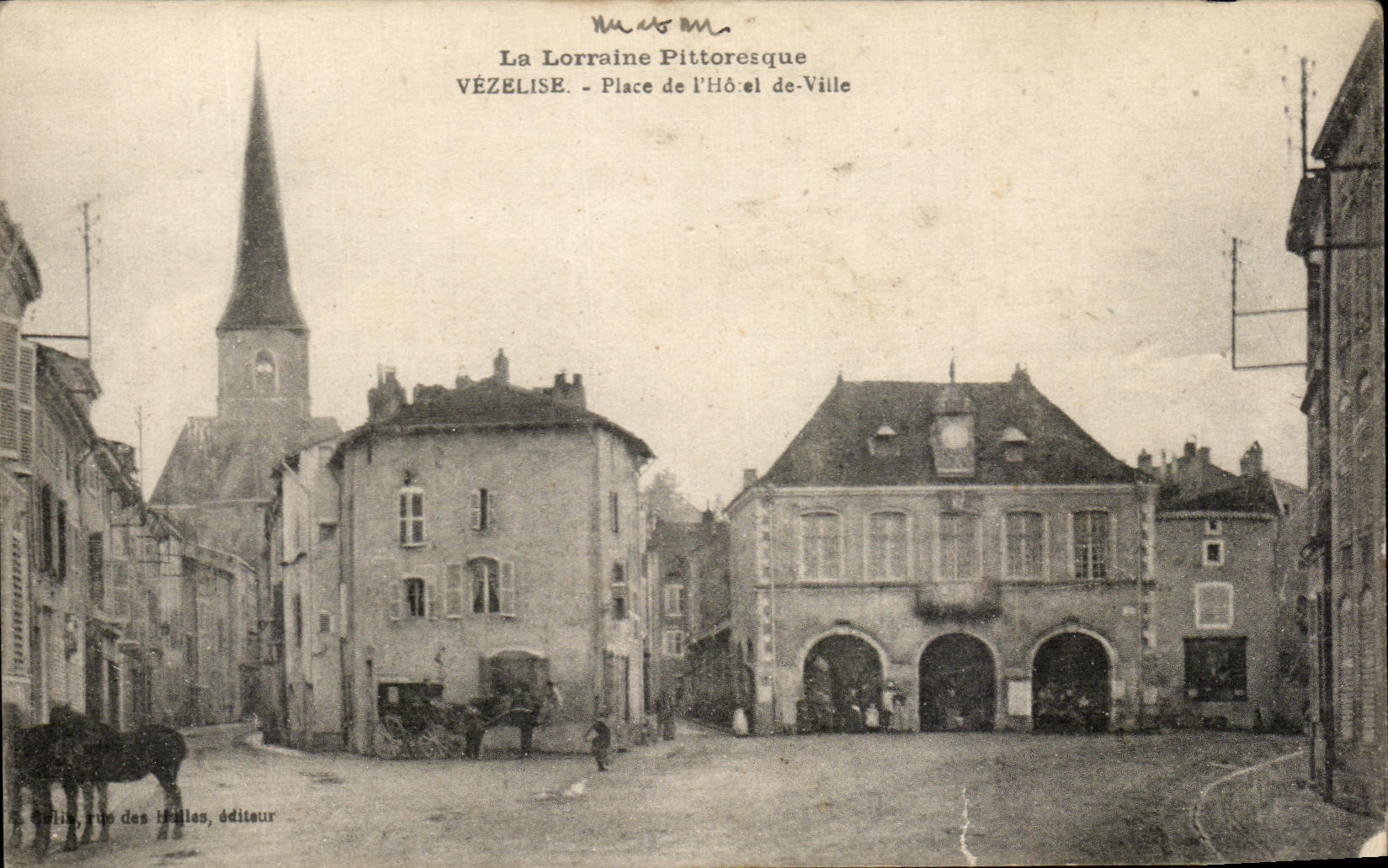 CPA Lorraine Pittoresque Veselise Places of I' Town hall