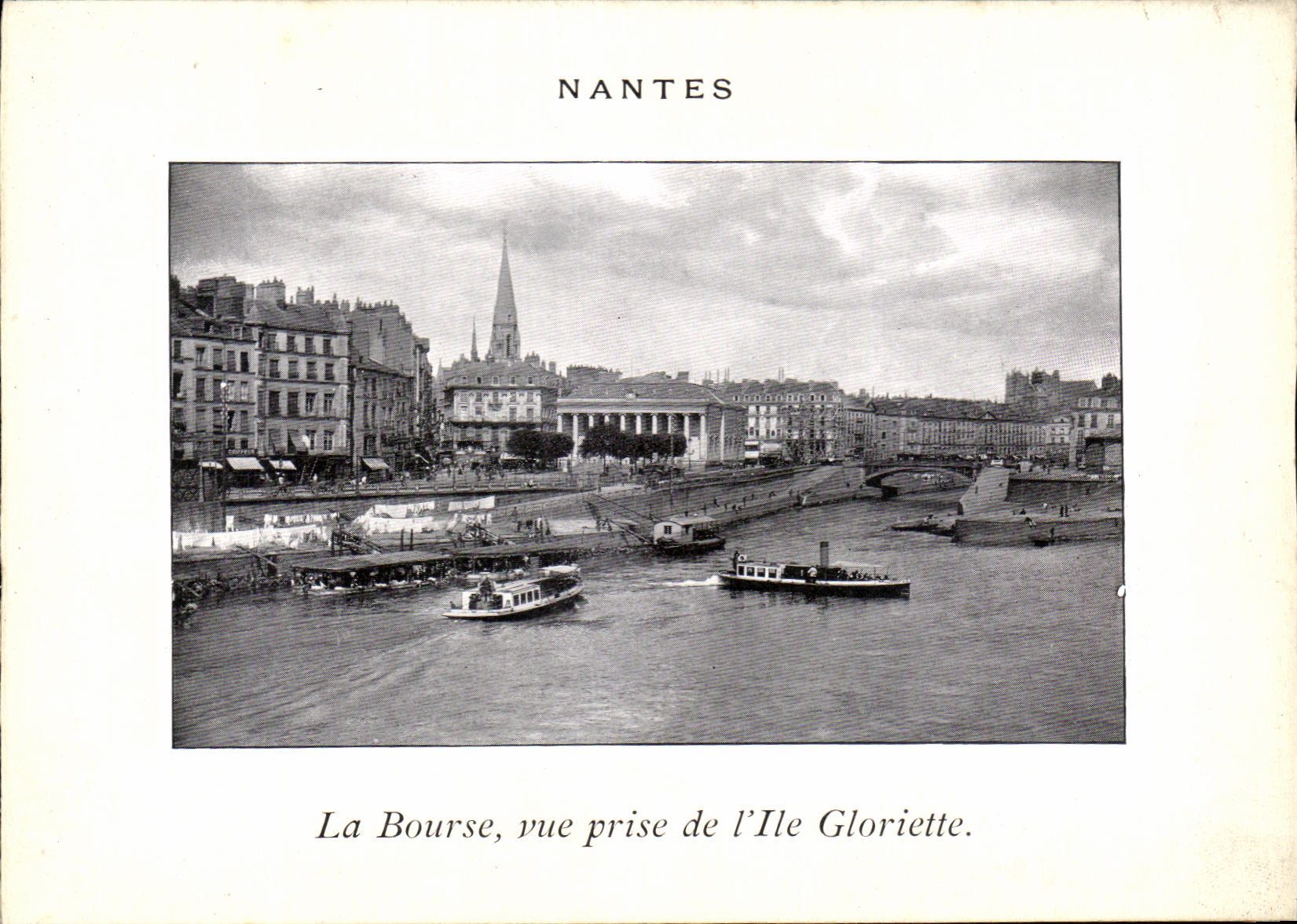 CPA Nantes the Stock Exchange seen from of I' Ile Gloriette