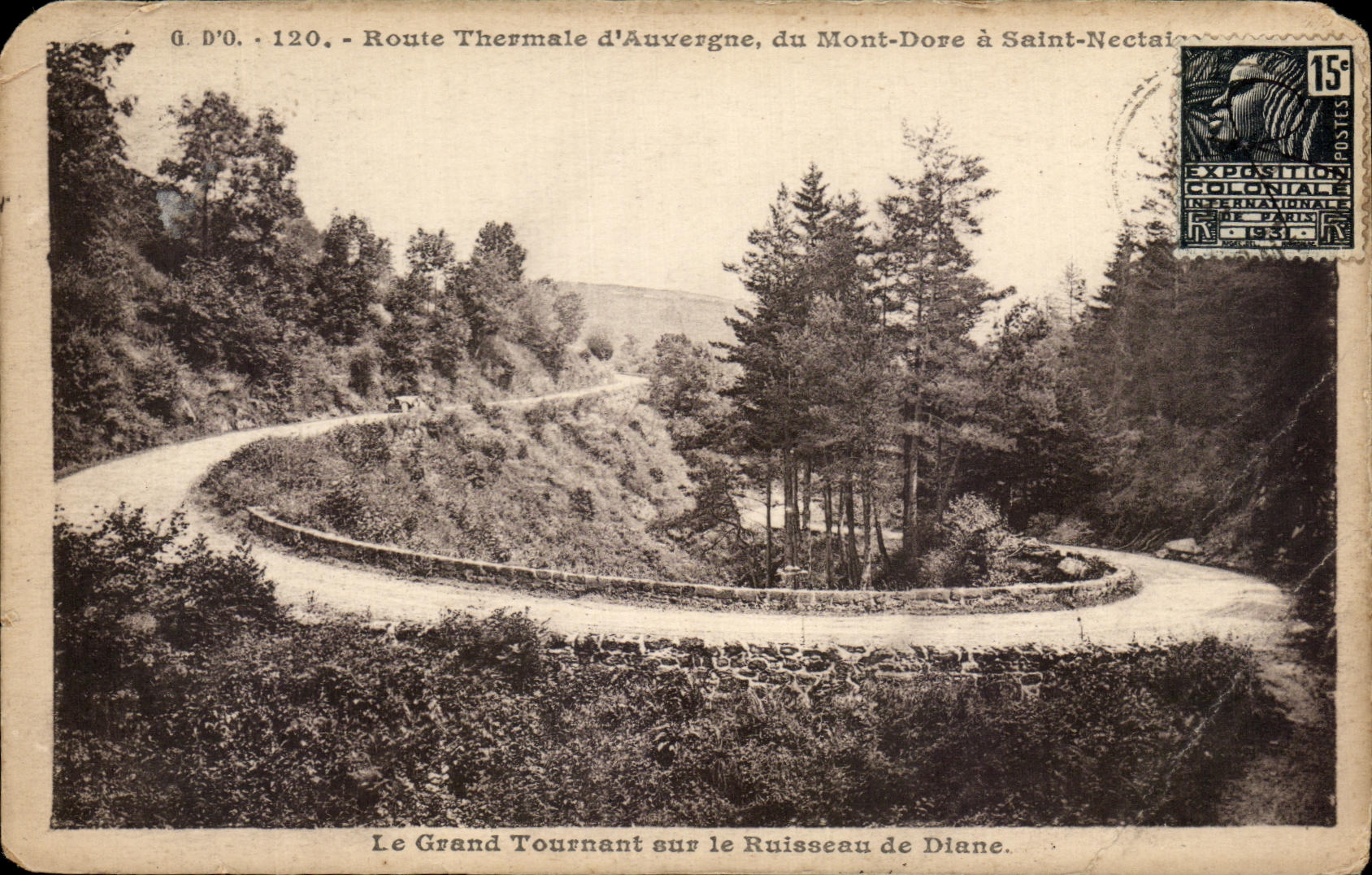 CPA Thermal Route of Auvergne of the Mount Gilds has Saint Nectary