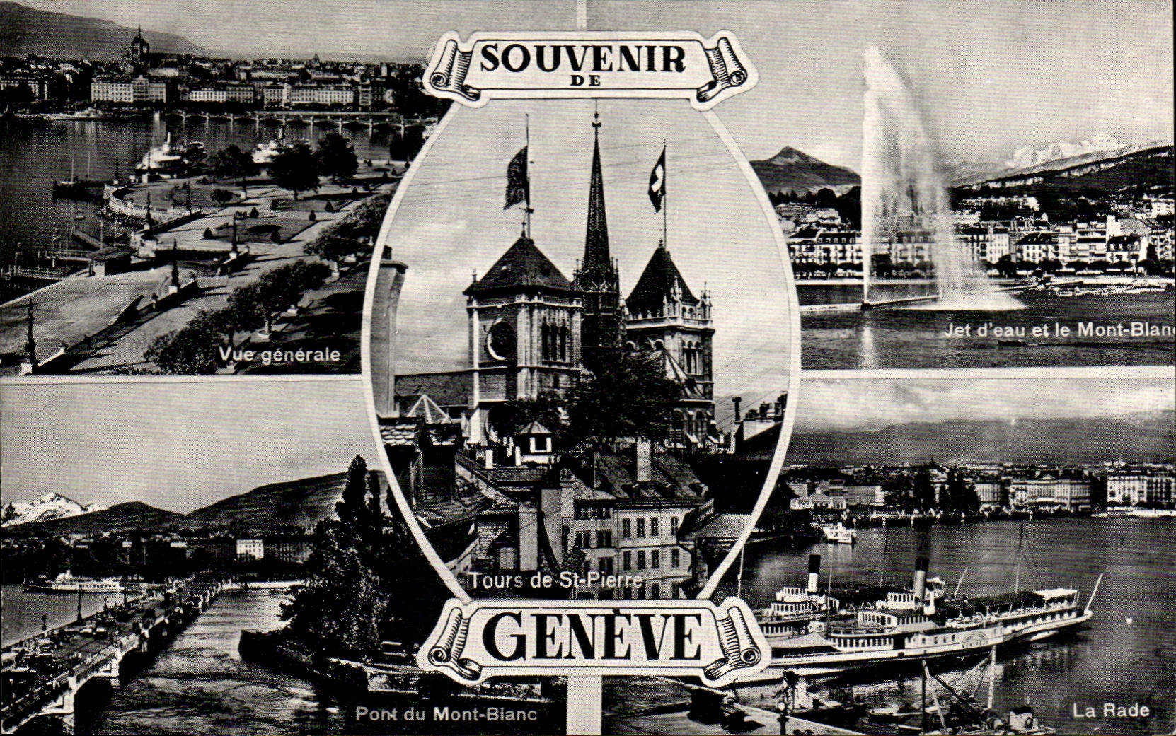 CPA Souvenir Of Tours of Geneva Swiss