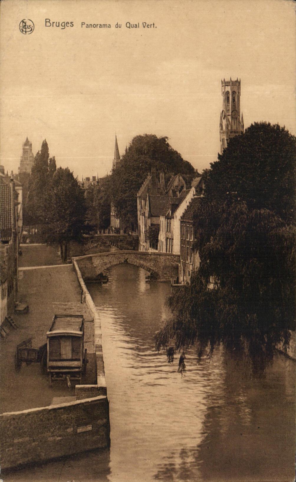 CPA Bruges Panorama of the Green Quay