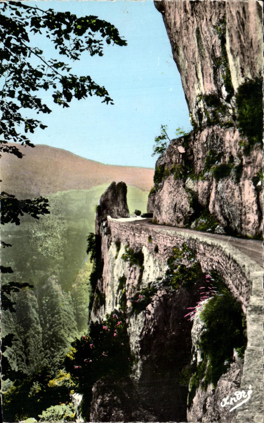 CPA the Beautiful French Alps Royans Road of Combe Laval