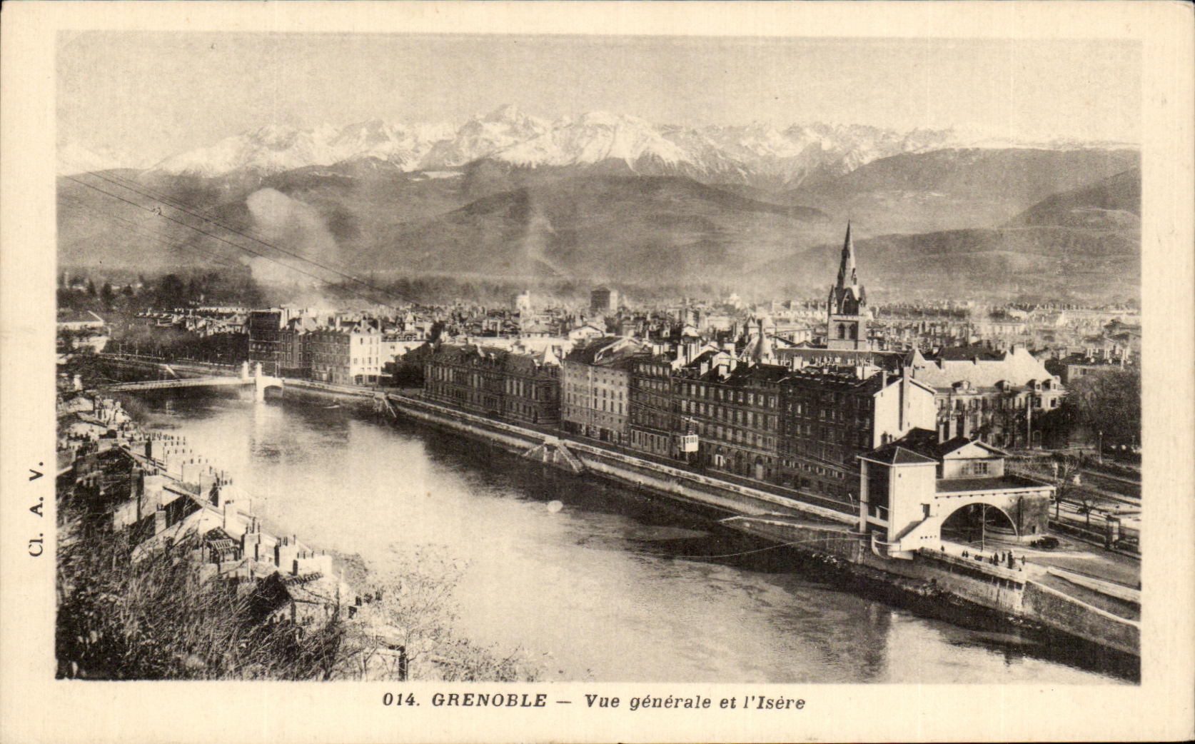 CPA Grenoble Vue Generale Et l'Isere