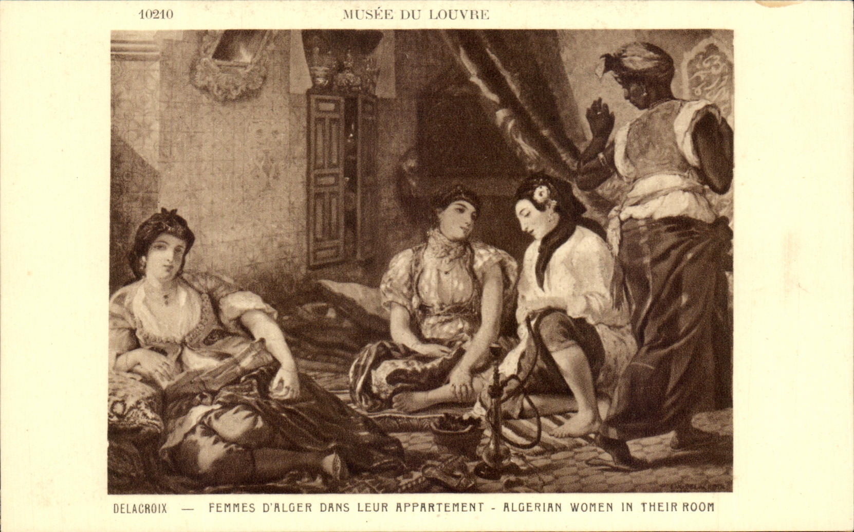 CPA Musee du Louvre Paris David Femmes D'Alger leur Appartement Algerie 