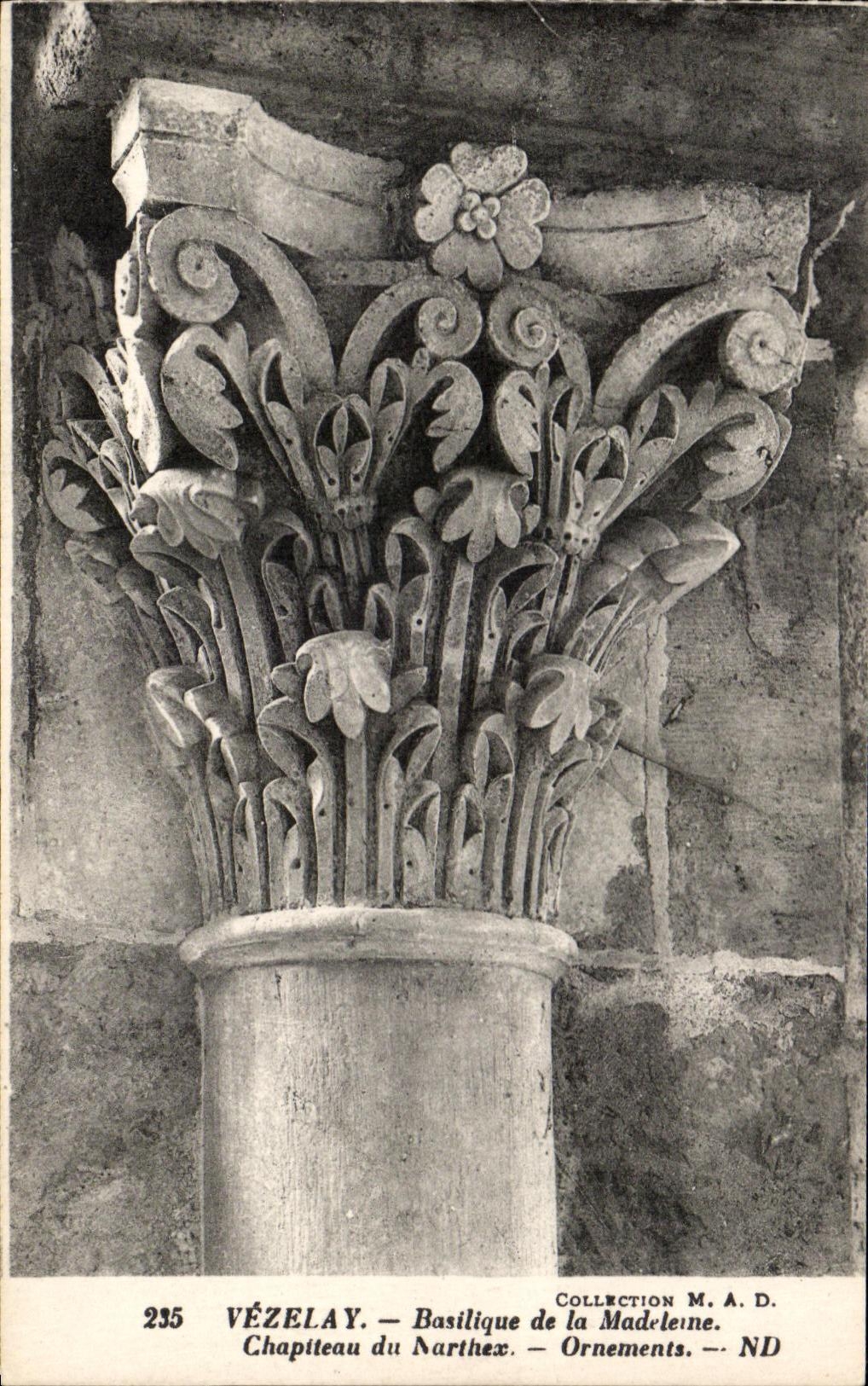 CPA Vezelay Basilica Of the Madeleine Capital Of Narthex Ornaments