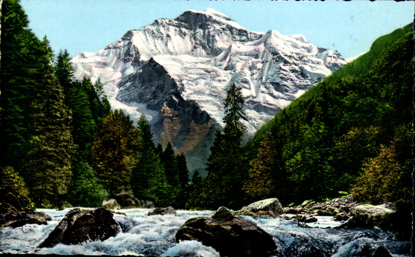 CPA Lutschine Mit Jungfrau