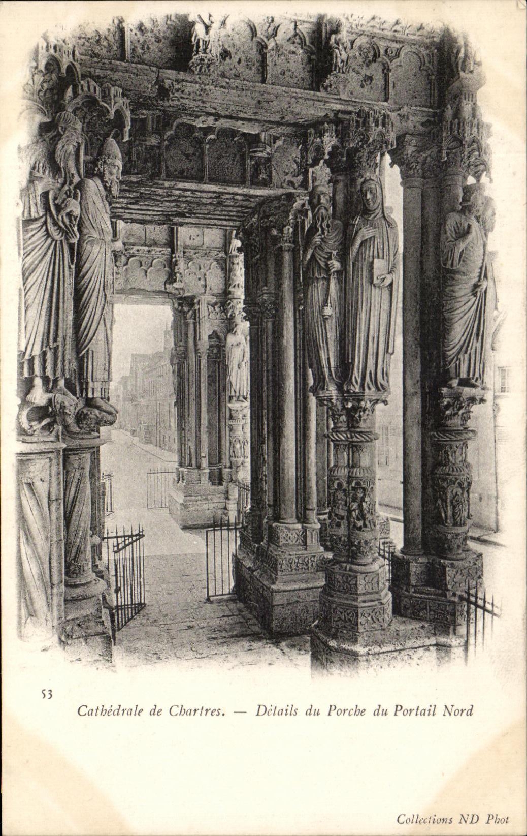 CPA Cathedral Of Chartres Details of the Porch of the Northern Gate