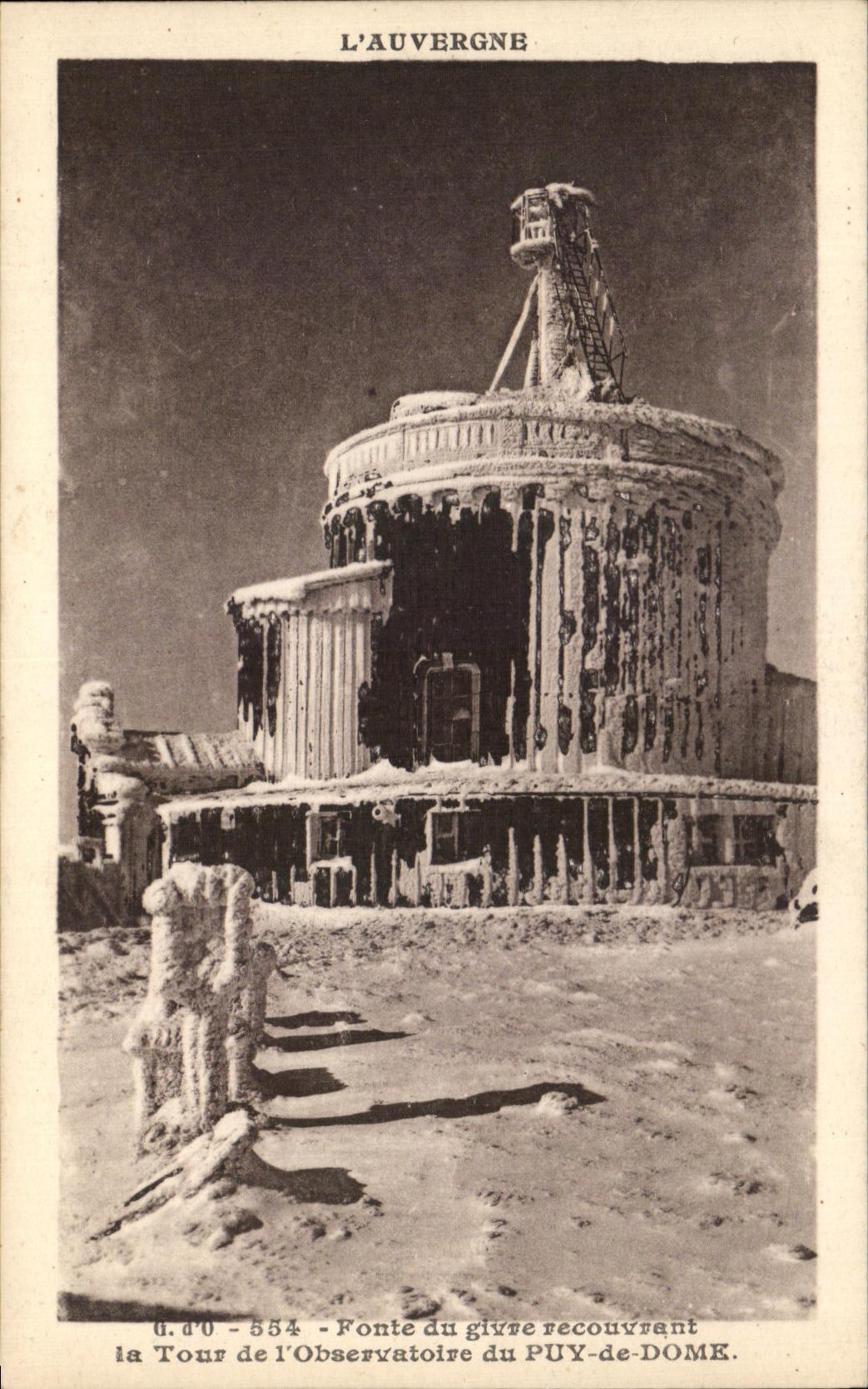 CPA Fonte of the white frost recover the Tower of the Observatory Puy de Dome Auvergne